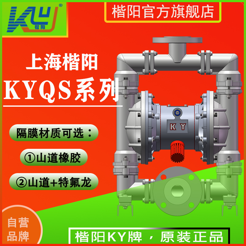 KYQS50LC4不銹鋼襯特氟龍氣動(dòng)隔膜泵3