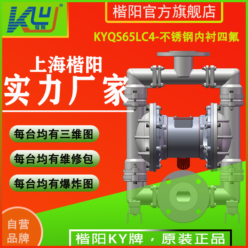 KYQS65LC4不銹鋼襯氟氣動(dòng)隔膜泵2